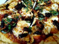 Goat Cheese Sun-Dried Tomato Pizza with Basil